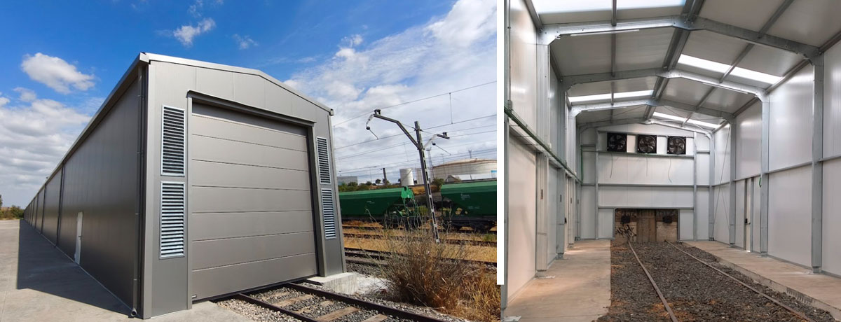 Nave pré-fabricada em aço ST11 - Ferrocarrils de la Generalitat